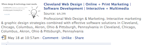 Sharing our site at first brings up our banner and not our logo