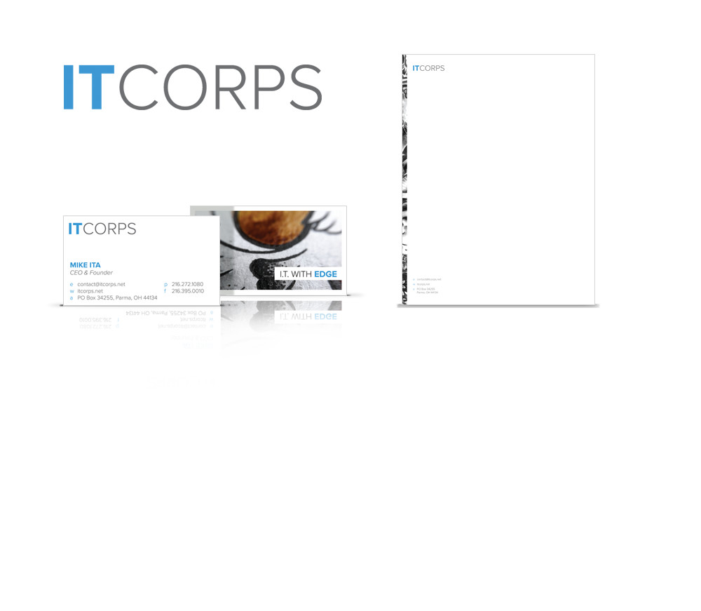 IT CORPS Logo + Collateral Print + Graphic Design