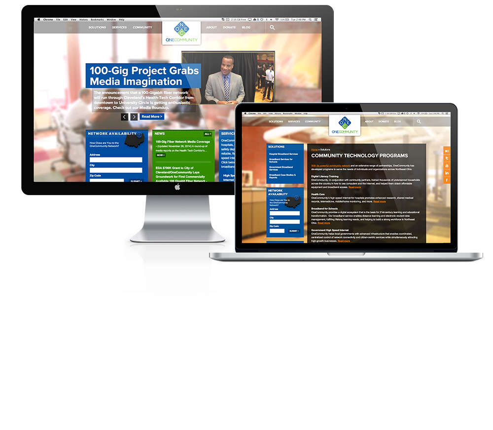 Website Design for OneCommunity