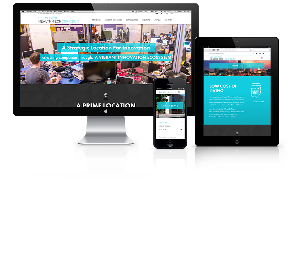Website Design for Cleveland Health-Tech Corridor