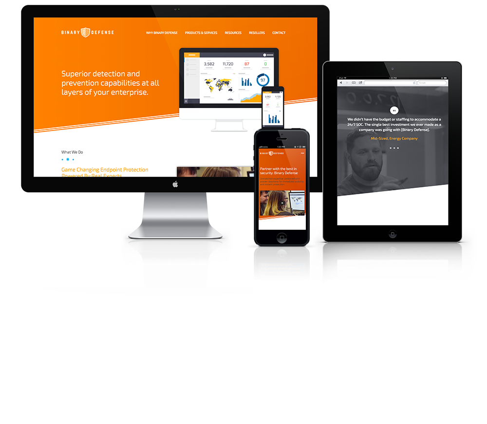 Website Design for Binary Defense Website