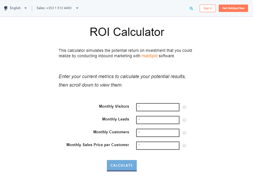 software ROI calculator