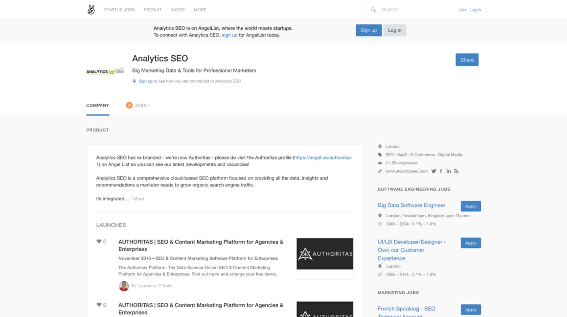AngelList Software Directory