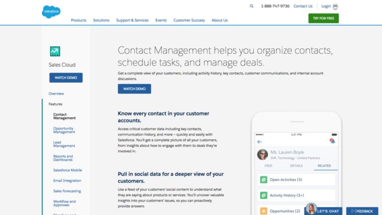 Salesforce SEO page
