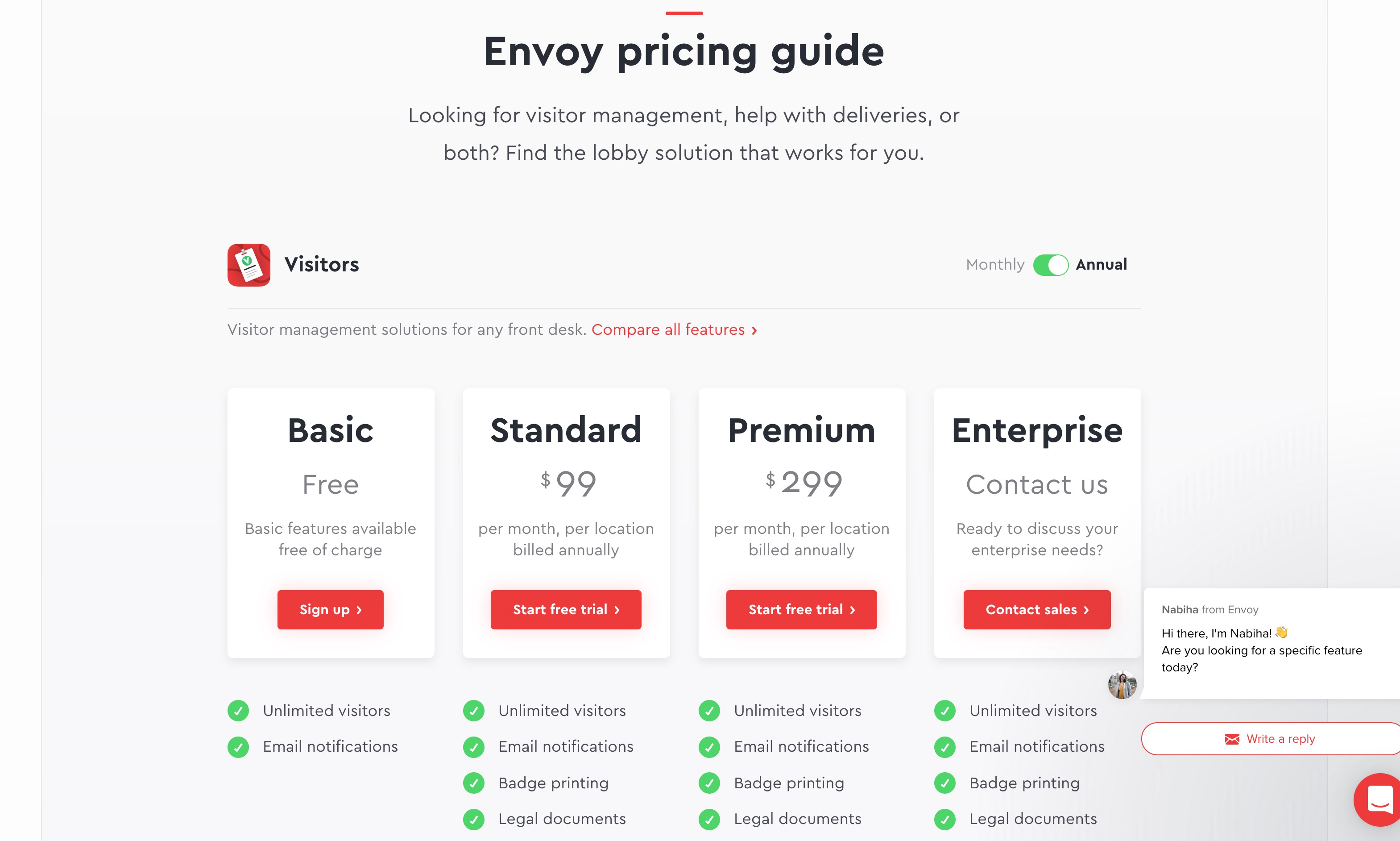 Envoy Pricing