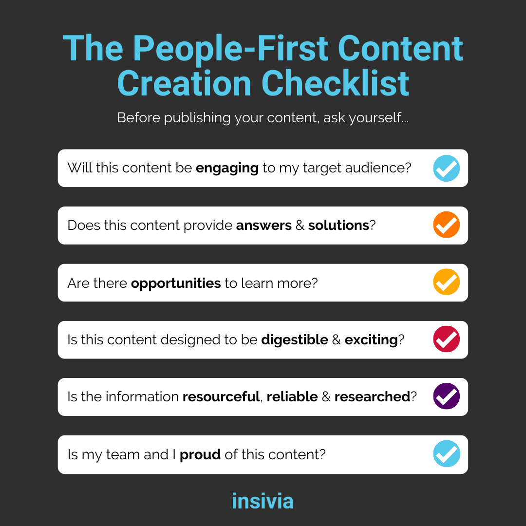 Google Helpful Content Creation Checklist