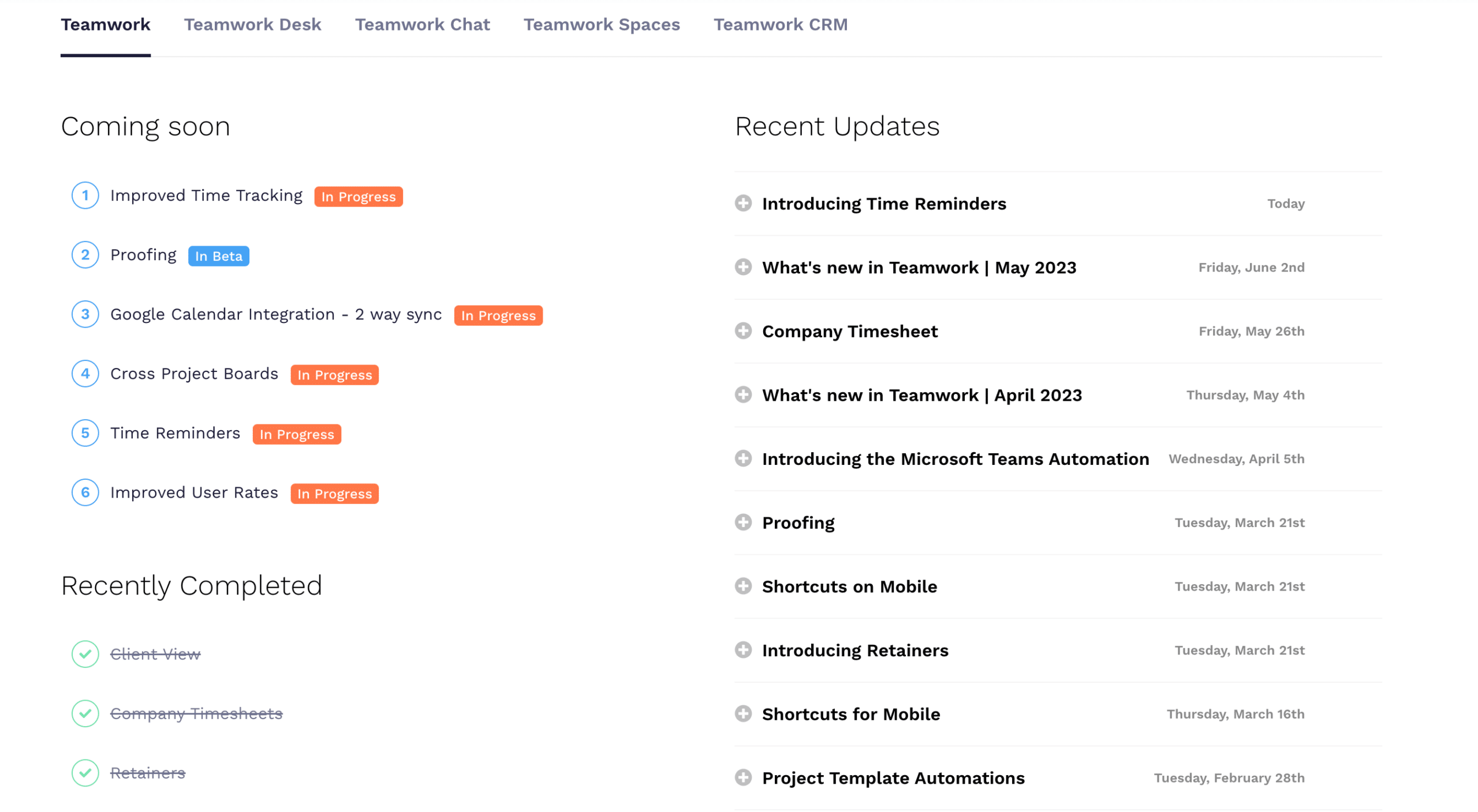 software roadmap example