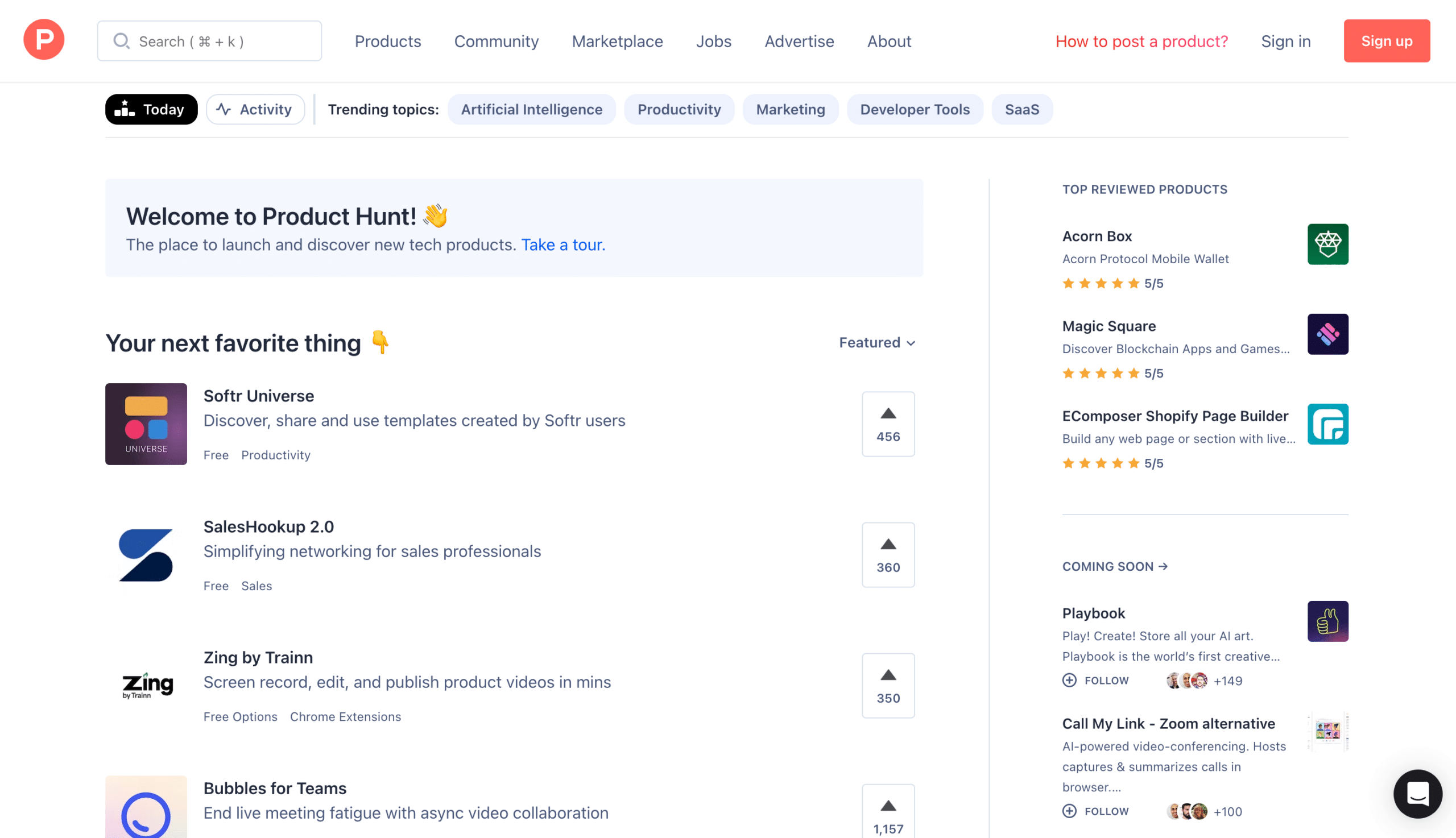 Product Hunt Directory