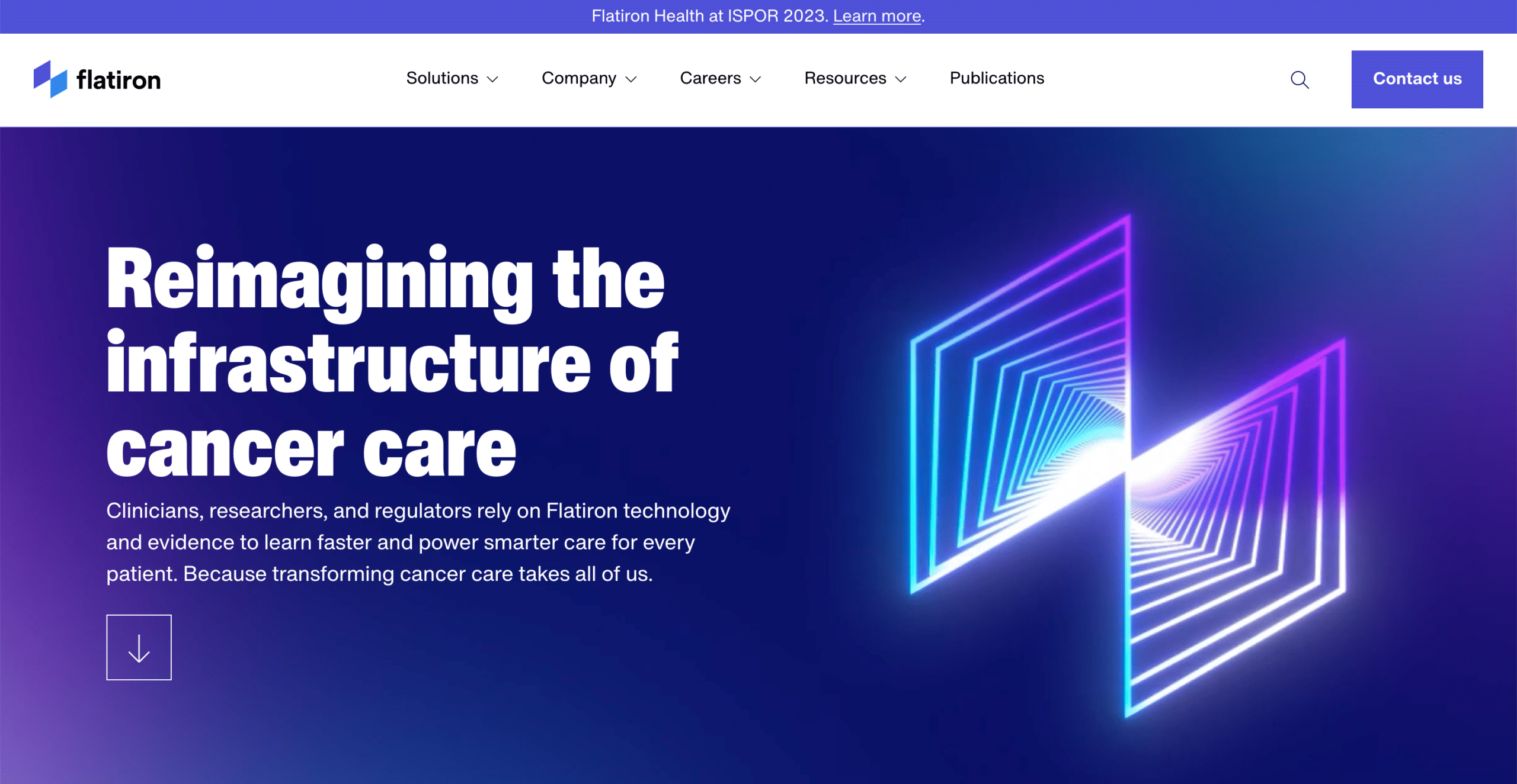Health tech web design example