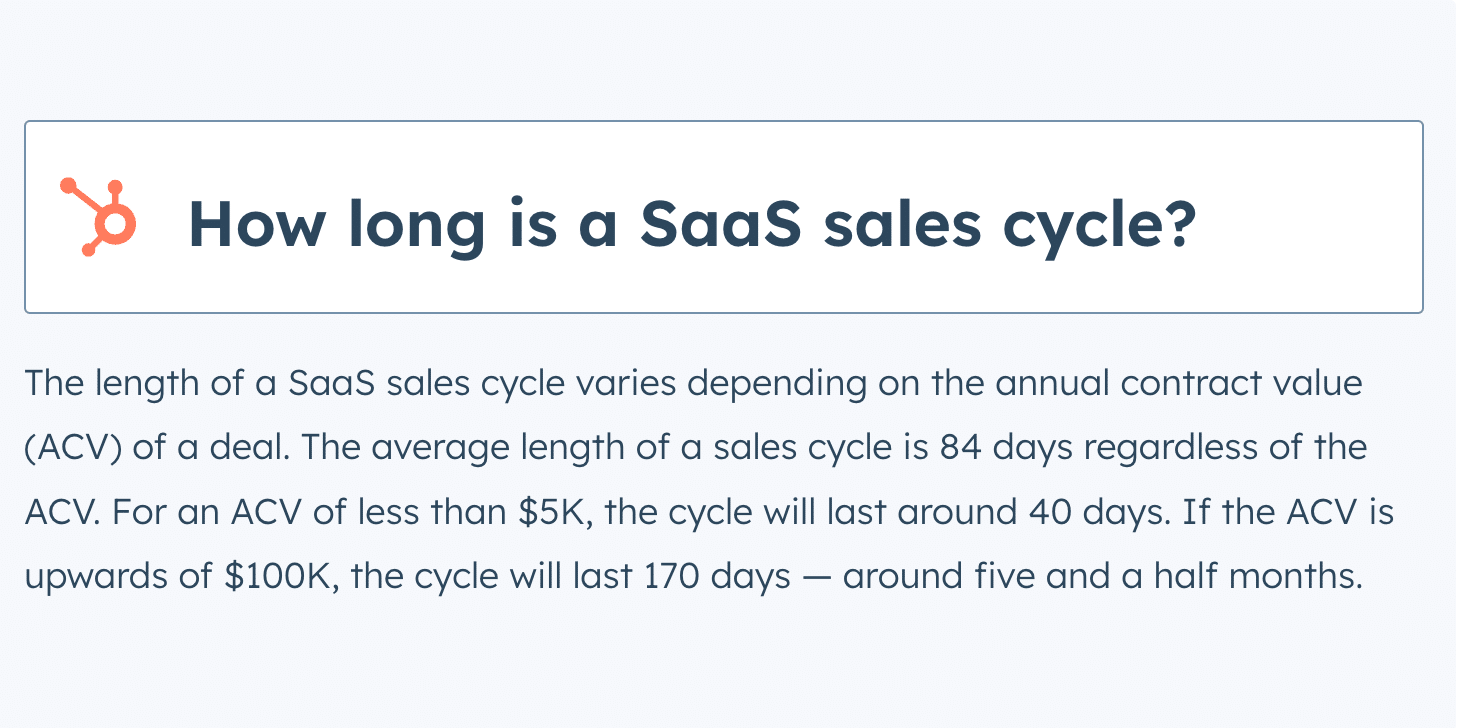 How long is a SaaS sales cycle